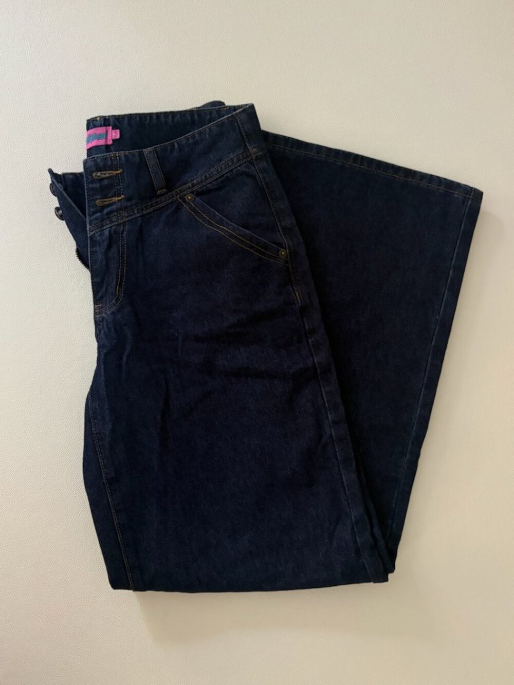 Edikted Dark Wash Wide Leg Jeans Size S Y2K vibes